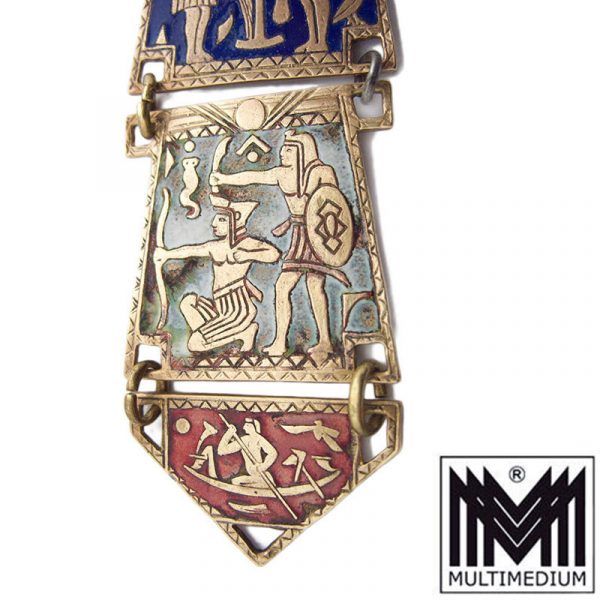 Art Deco Chatelaine antik um 1925 Ägypten egyptian revival Uhrenkette