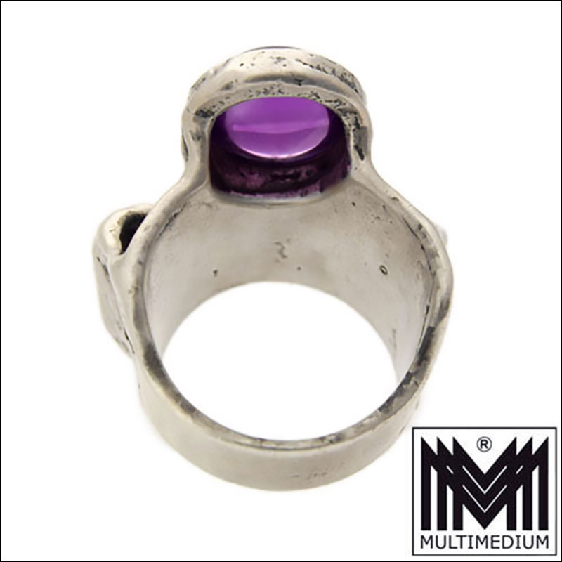 CRW 8750 Monika Burghard Oly Massiver Modernist Silber Ring Amethyst silver Monika & Burghard Oly Massiver Modernist Silber Ring Amethyst silver