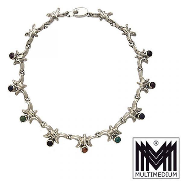 Modernist Silber Collier Halskette Mexiko Mexico TR 79 silver necklace