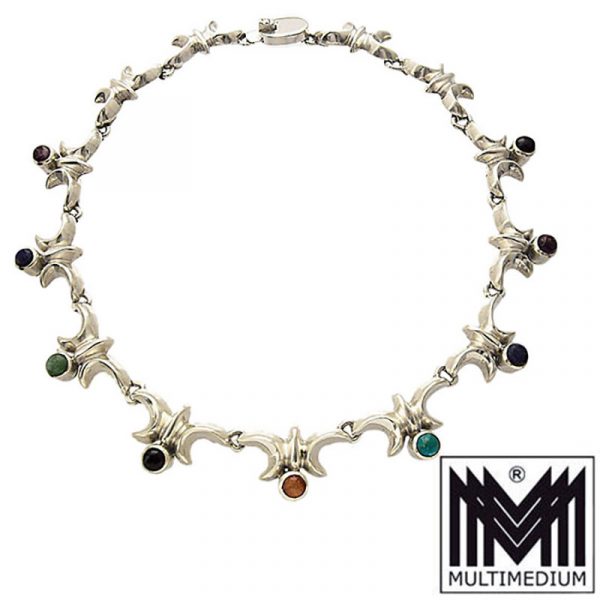 Modernist Silber Collier Halskette Mexiko Mexico TR 79 silver necklace