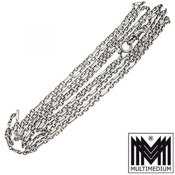 XXL Jugendstil Silber Lorgnon - Halskette Muffkette Art Nouveau silver necklace