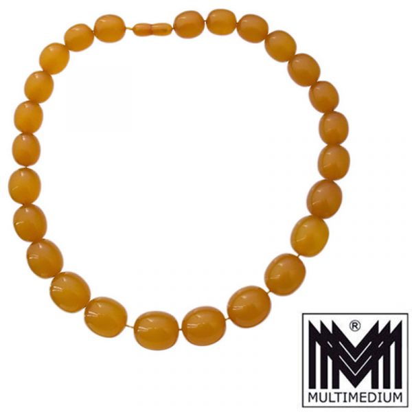Art Deco Bernstein Halskette 30er 50er vintage amber necklace erhitzt