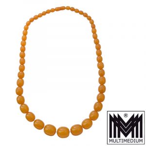 XXL Art Deco Bernstein Halskette 30er vintage amber necklace erhitzt