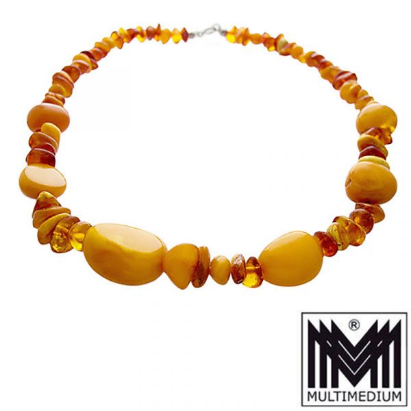 Butterscotch Natur Bernsteinkette real amber necklace Halskette 37,7g