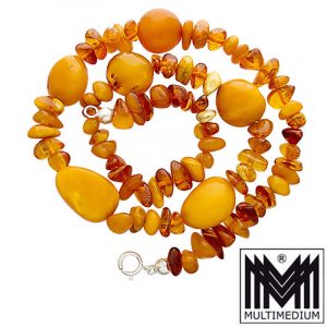 Butterscotch Natur Bernsteinkette real amber necklace Halskette 37,7g