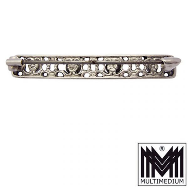 Art Deco Silber Brosche Gustav Hauber Rhodolith Granat silver brooch