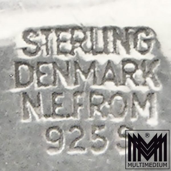 N.E. Nils Erik From Denmark Anhänger Silber Modernist Rosenquarz silver pendant
