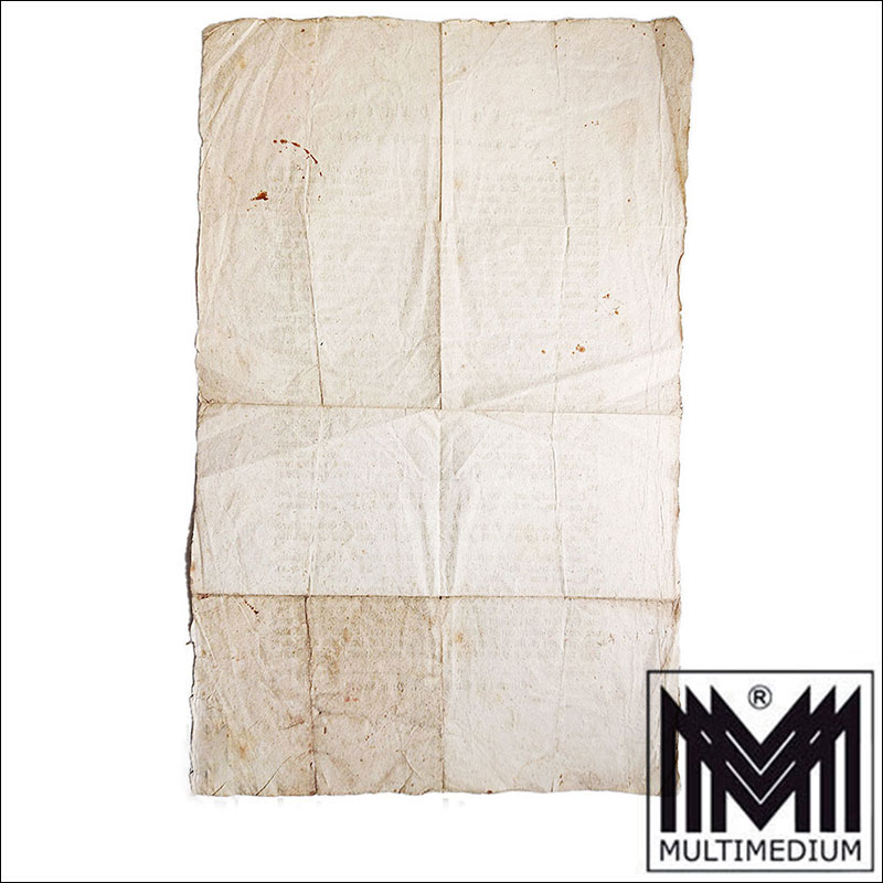 Fraissbrief 03 Einblattdruck - Volksmedizin - Fraissbrief 1.Hälfte 19.Jhd.