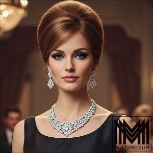 Zirkonia Silber Collier mit Ohrstecker Ohrringe zirconia silver necklace earrings