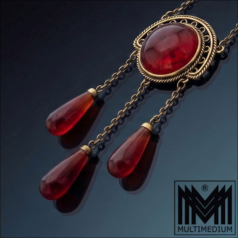 Gemini Generated Image 8c2gdv8c2gdv8c2g Jugendstil 800 Silber Halskette Karneol art nouveau silver necklace carnelian