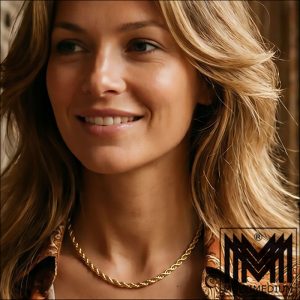 333 Gelbgold Kordelkette Collier 8K Gold 5g - Länge 45 cm - Breite 3mm