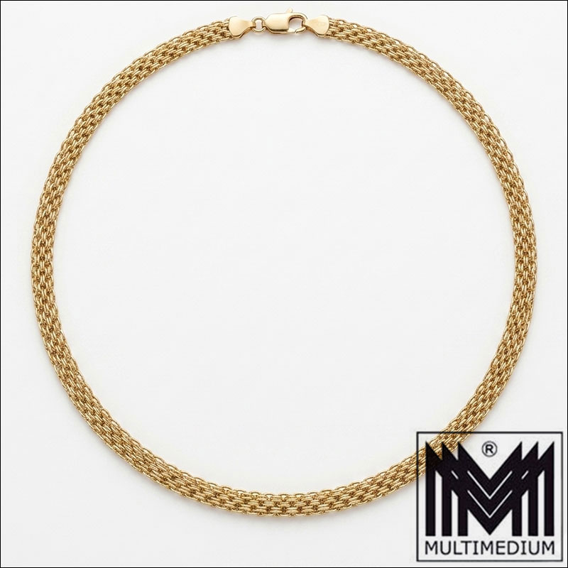 Gemini Generated Image cn4mvocn4mvocn4m Edles 333 Gelbgold Collier geflochten 8K Gold 45cm x 6mm Glanz