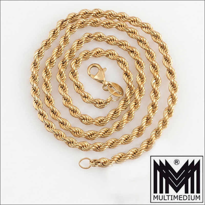333 Gelbgold Kordelkette Collier 8K Gold 5g - Länge 45 cm - Breite 3mm