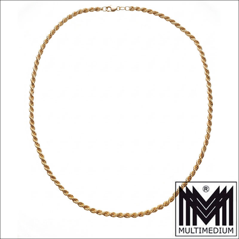 333 Gelbgold Kordelkette Collier 8K Gold 5g - Länge 45 cm - Breite 3mm