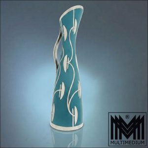 50er Jahre Hutschenreuther Porzellan Vase Spahr Silber Silver Overlay