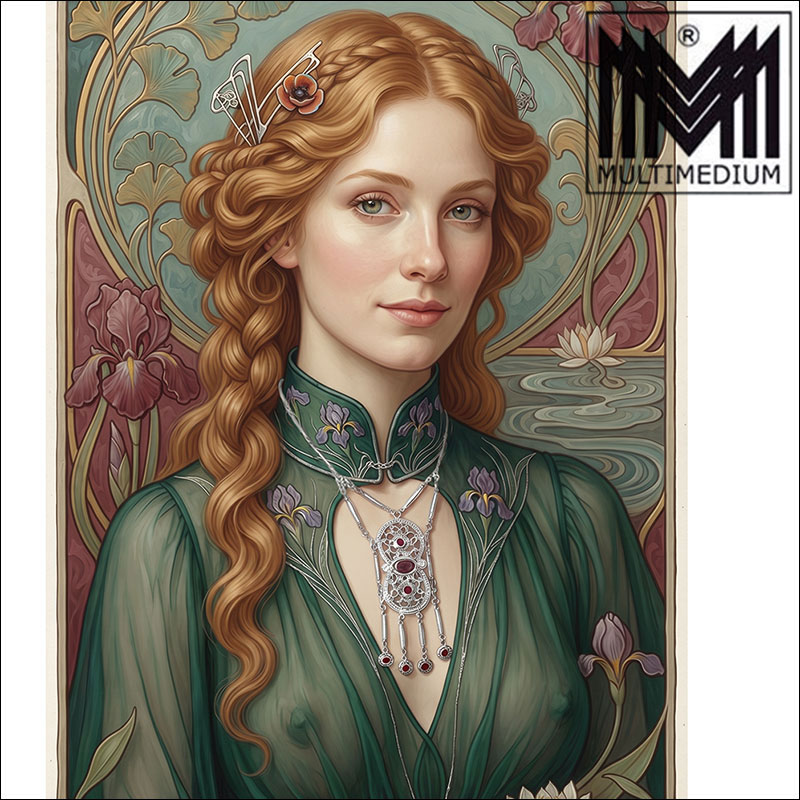 Gemini Generated Image lw07qolw07qolw07 Jugendstil Collier Gustav Hauber Schwabisch-Gmünd