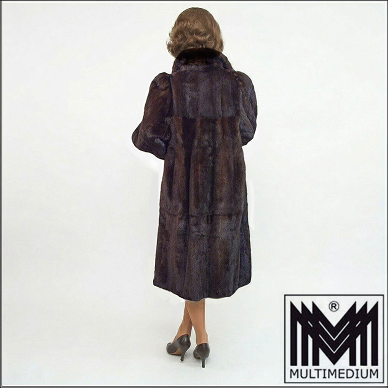 Nerz Pelz Damen Mantel dunkel braun Pelzmantel Mink fur women coat dark brown fur coat