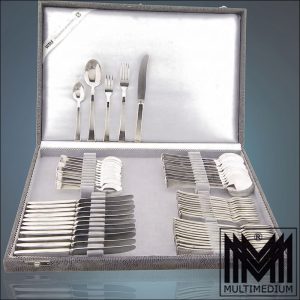 Art Deco WMF 2500 Bauhaus Menu Vorspeise Besteck 90er 12teilig 60 Teile 12 Personen