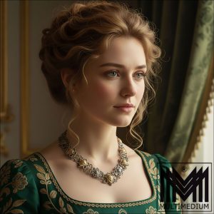 Historismus Neorenaissance Engel Collier Halskette versilbert