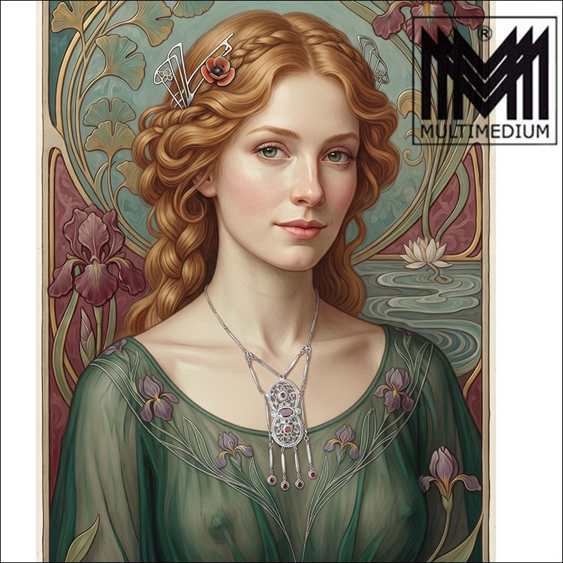 Jugendstil Collier Gustav Hauber Schwabisch-Gmünd