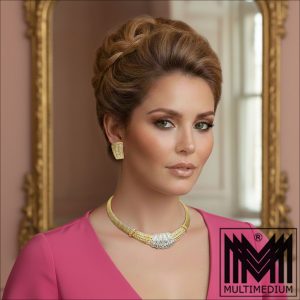 Henkel und Grosse Germany Collier Halskette vergoldet Art Deco Stil