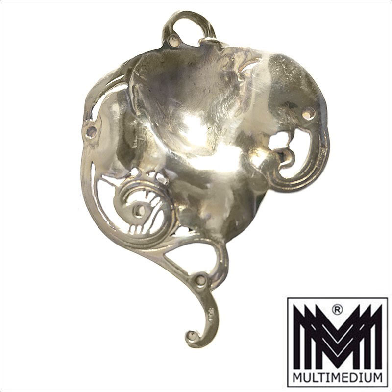 Georges le Sache Antoine Beaudouin Jugendstil Silber Anhaenger Emaille Modestie 07 Georges le Saché Antoine Beaudouin Jugendstil Silber Anhänger Emaille Modestie