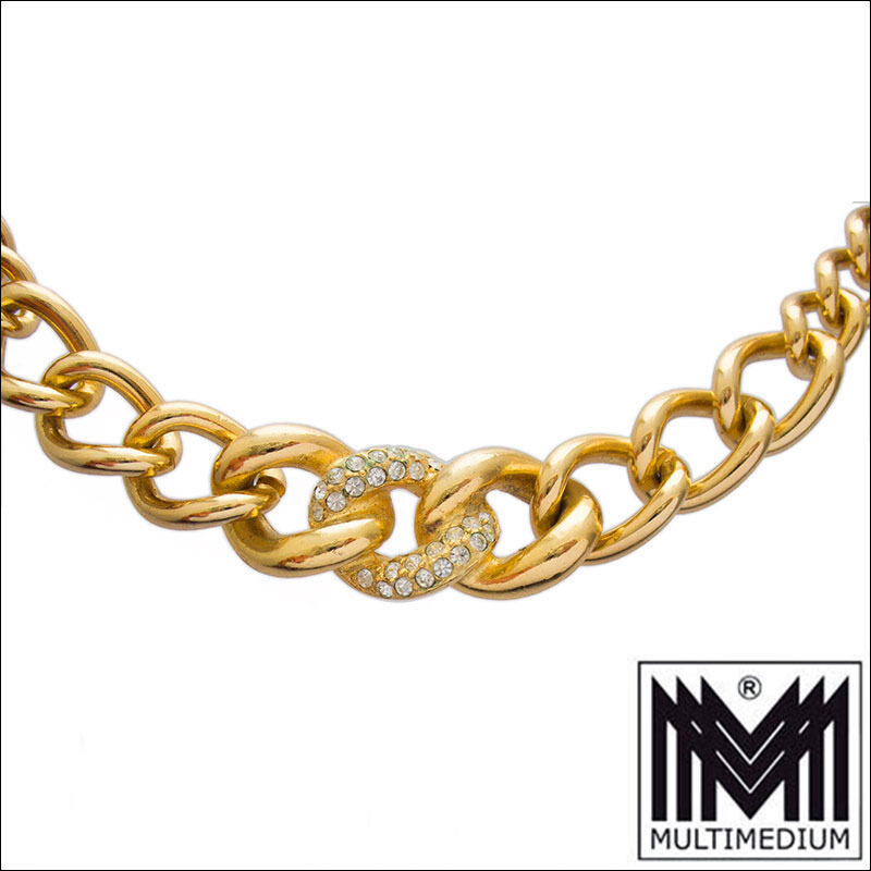 Henkel Grosse Germany Collier Halskette Panzerkette stark vergoldet fuer Dior 02 Henkel & Grossé Germany Collier Halskette Panzerkette stark vergoldet für Dior