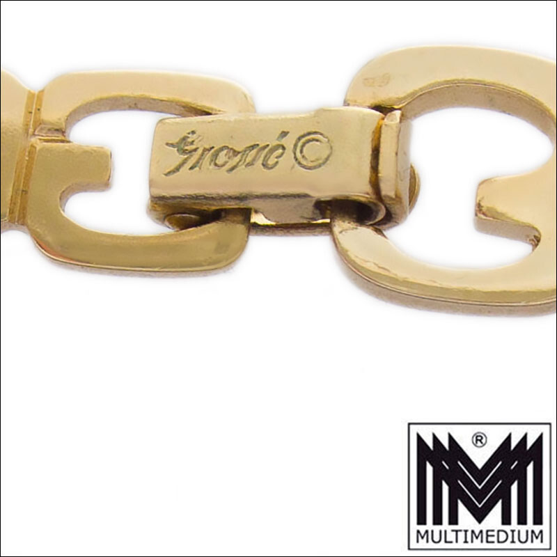 Henkel Grosse Germany Collier Halskette Panzerkette stark vergoldet fuer Dior 04 Henkel & Grossé Germany Collier Halskette Panzerkette stark vergoldet für Dior