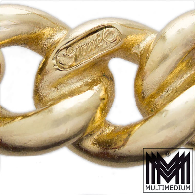 Henkel Grosse Germany Collier Halskette Panzerkette stark vergoldet fuer Dior 05 Henkel & Grossé Germany Collier Halskette Panzerkette stark vergoldet für Dior