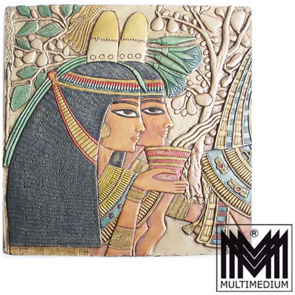 -VERKAUFT- Wand Tafel Wand Relief Isis Kunst Ägypten Tawosret Hatschepsut Theben Kunstguß