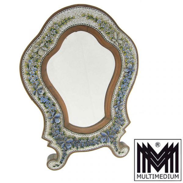 Victorian XXL Mikromosaik Rahmen Antik Millefiori micro mosaic frame