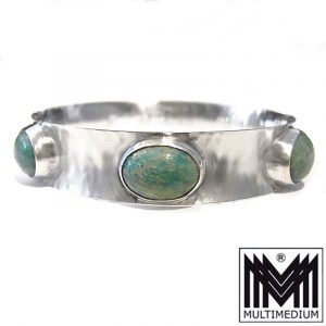 Silber Armreif mit Ring Georg Kramer Armband Amazonit vintage silver bracelet