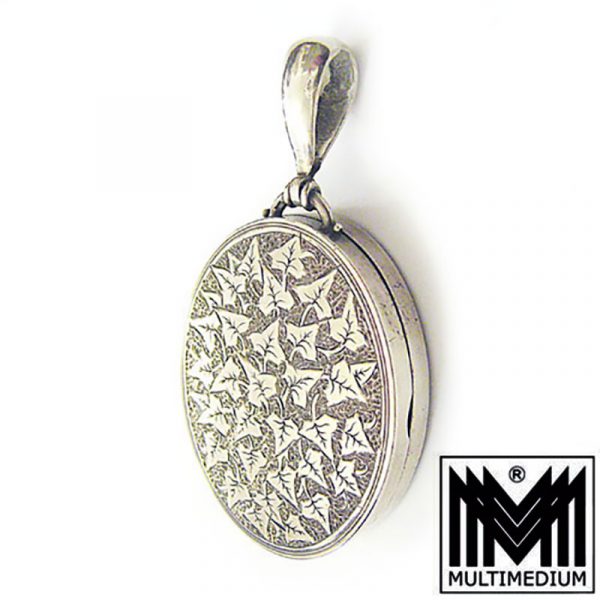 Historismus Silber Medaillon art nouveau silver locket Victorian