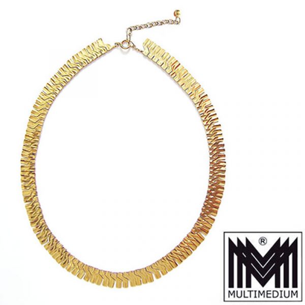 - VERKAUFT - alte 585er Gelb Gold Halskette Collier vintage necklace 14kt 39,5 cm Damen