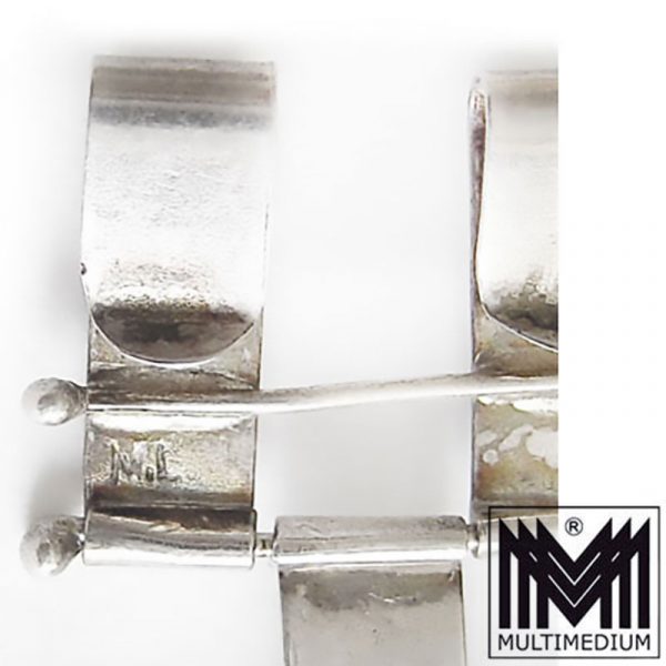 Modernist Silber Armband Art Deco Stil signiert silver bracelet Bauhaus Stil