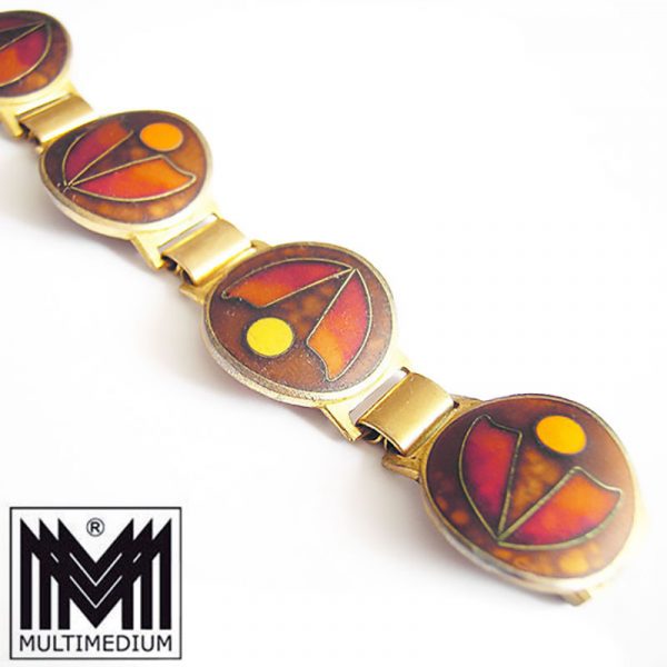 Emaille Armband Scholz & Lammel Schibensky enamel bracelet modernist 70s