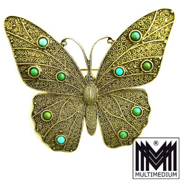 Art Deco Silberbrosche Schmetterling Theodor Fahrner silver butterfly