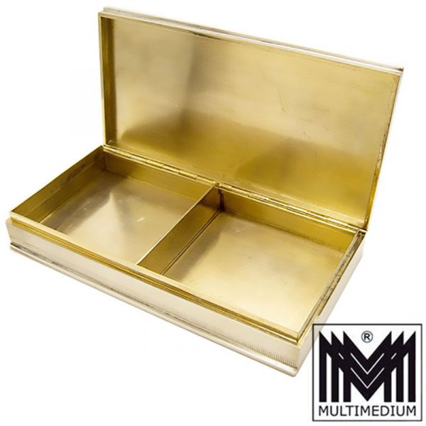 Art Deco Silber Dose, Zigaretten Schatulle silver cigarette case box