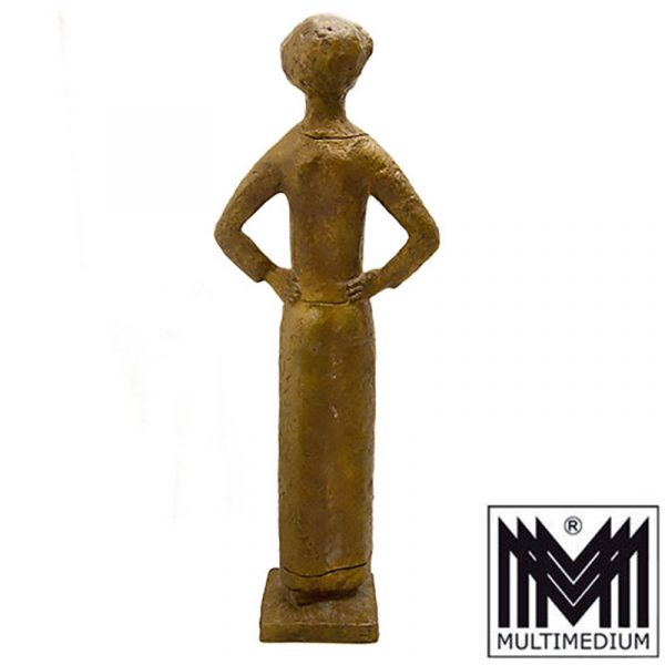 Dieter Heuft, Mendig (1938-2013) Bronze Figur Stehendes Mädchen
