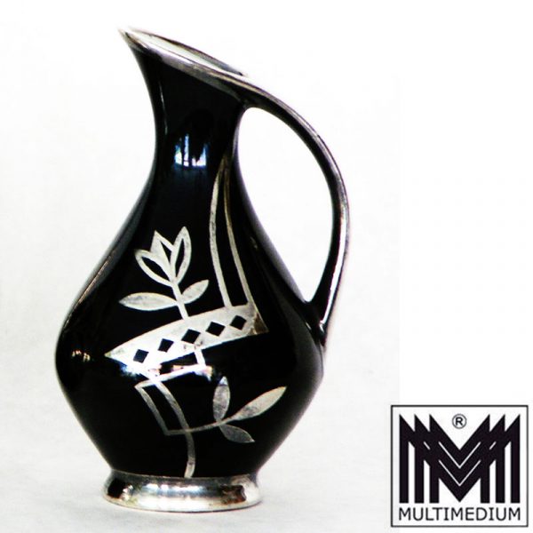 Porzellan Vase Silber Auflage silver overlay
