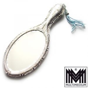 Jugendstil Silber-Spiegel mit Lippenstift