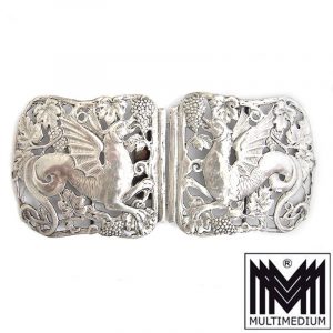Silber Gürtelschließe belt buckle silver Basilisk